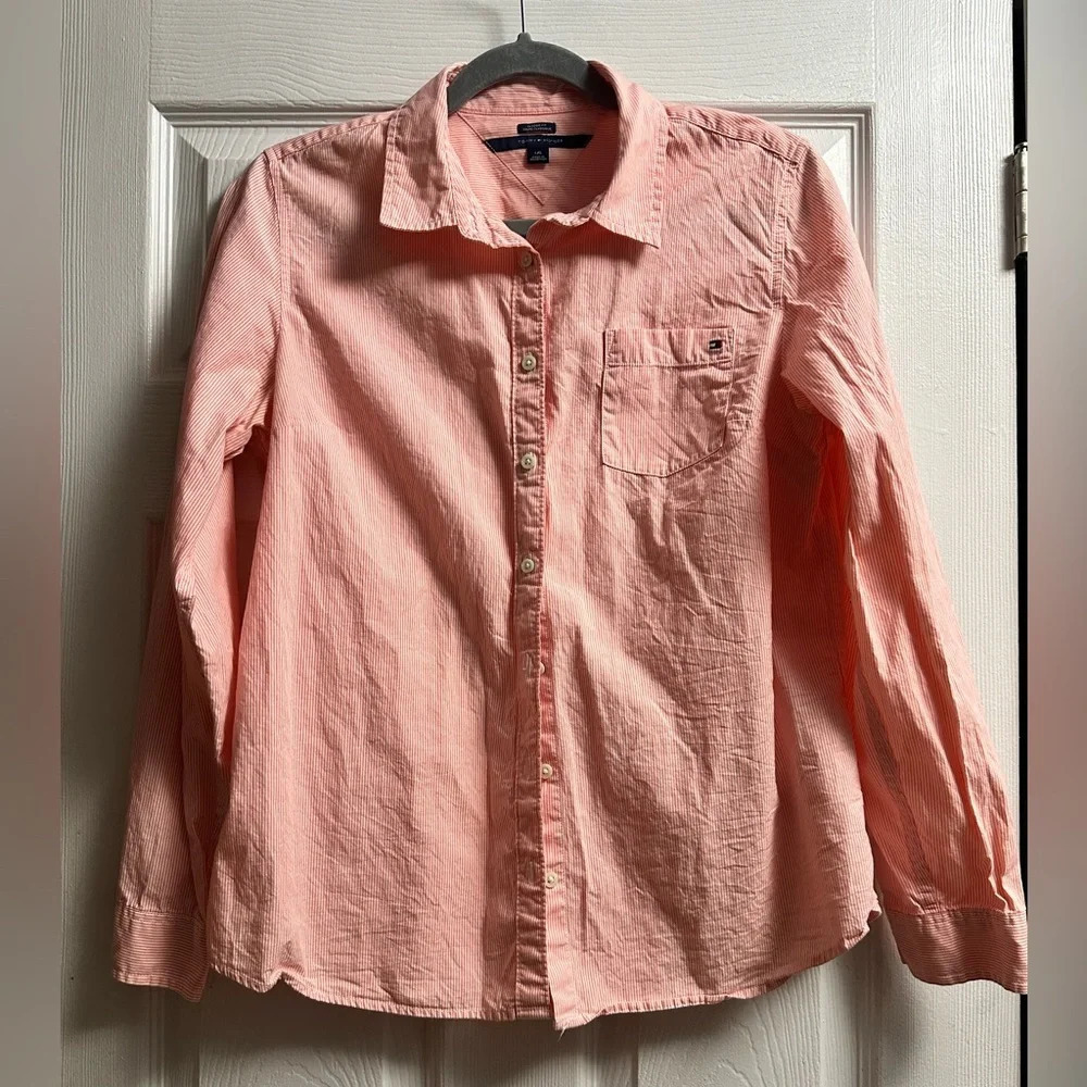 Tommy Hilfiger Button Down Shirt, Womens Large